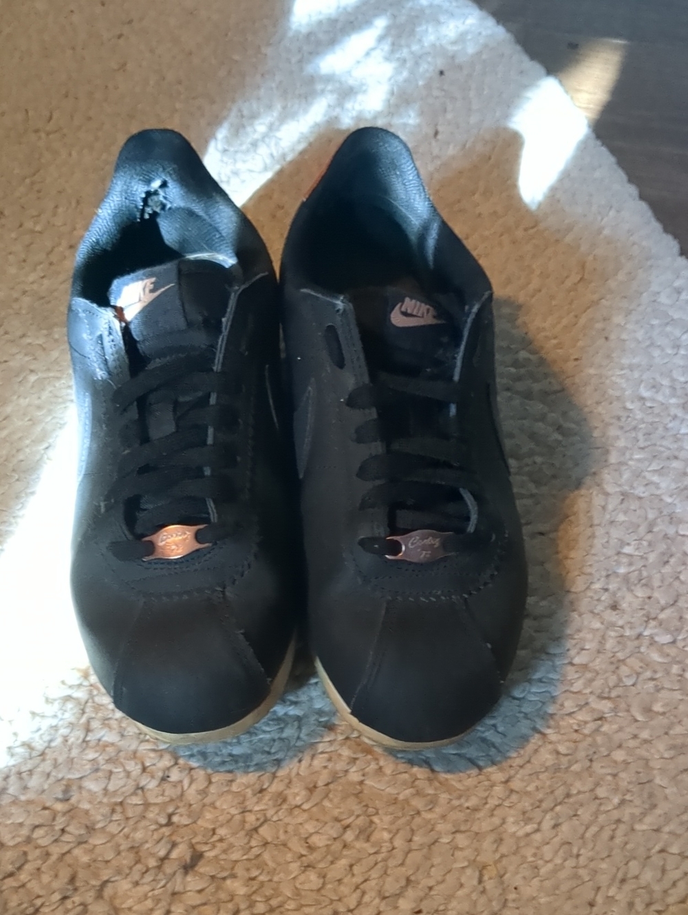 Nike Black Sneakers with Gum-Color Soles